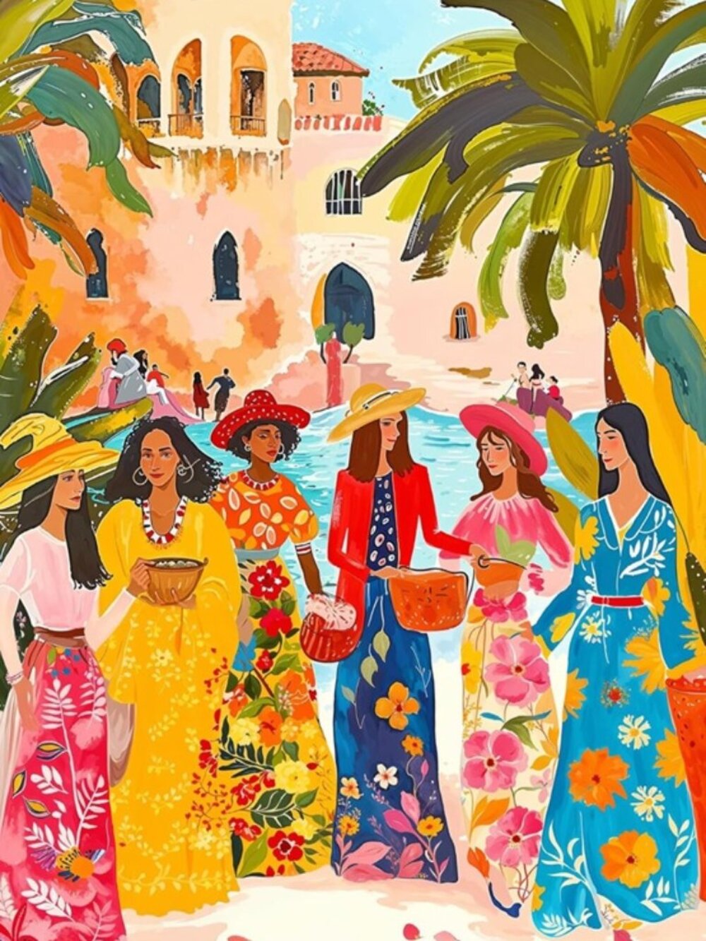 Saharan Sun: Fashion Under the Palms (used 1000 PC jigsaw puzzle)